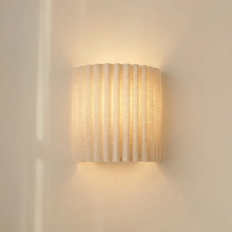 B-Ware Libbie Wandleuchte creme E27 Leuchte Wandlampe Designer 20cm Höhe stilvoll