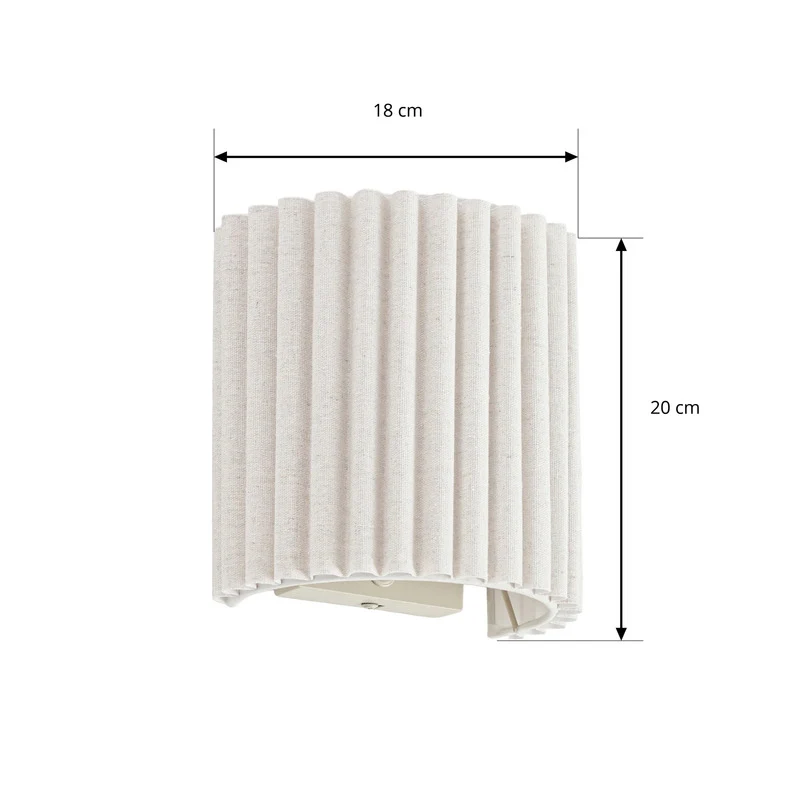 B-Ware Libbie Wandleuchte creme E27 Leuchte Wandlampe Designer 20cm Höhe stilvoll