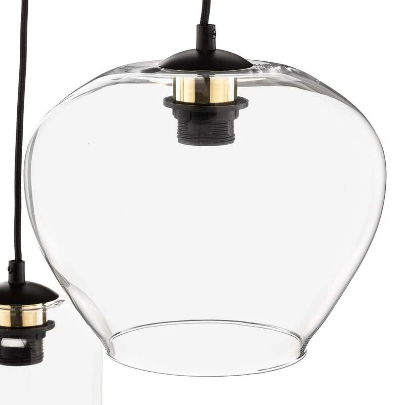 B-Ware Euluna Hängeleuchte Kaja Hängelampe Deckenlampe E27 dreiflammig Glasschirme klar