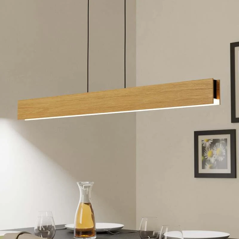 B-Ware EGLO Hängeleuchte Pendelleuchte Smart Zig LED Anchorena Z Holz hell schwarz w864