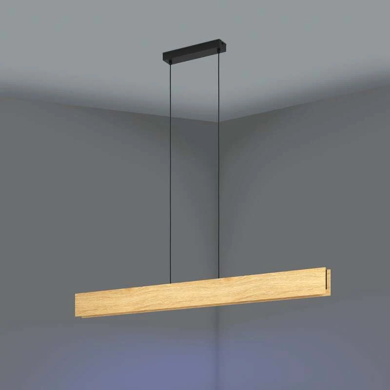 B-Ware EGLO Hängeleuchte Pendelleuchte Smart Zig LED Anchorena Z Holz hell schwarz w864