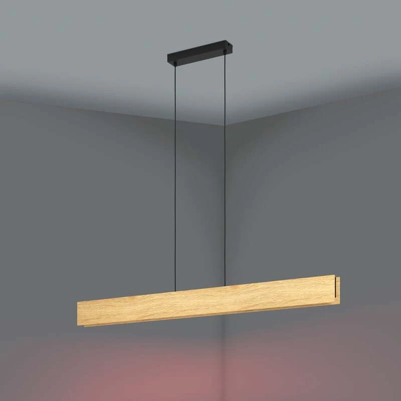 B-Ware EGLO Hängeleuchte Pendelleuchte Smart Zig LED Anchorena Z Holz hell schwarz w864