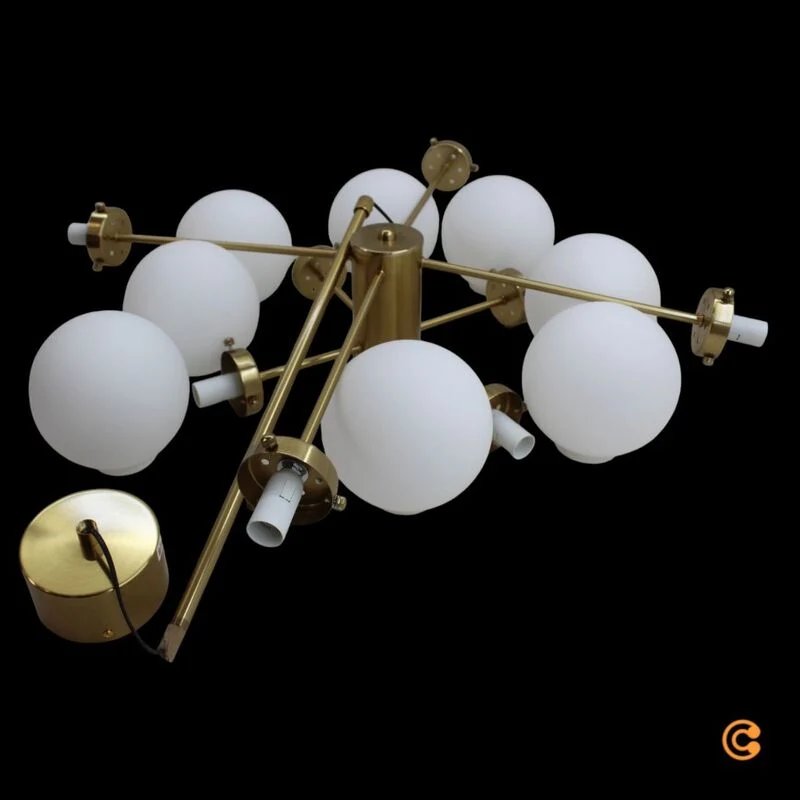 B-Ware KARE Hängeleuchte Pendelleuchte Heavenly Messing Weiß Esszimmer Wohnzimmer La782