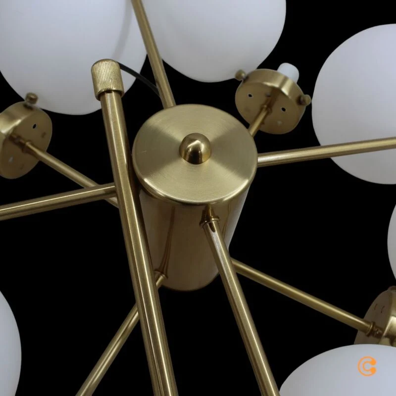 B-Ware KARE Hängeleuchte Pendelleuchte Heavenly Messing Weiß Esszimmer Wohnzimmer La782