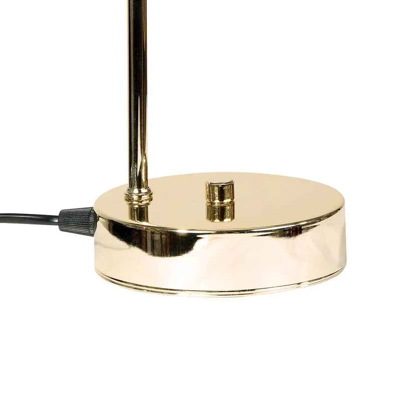 B-Ware Tischleuchte Rico Lampe Glas Metall Gold Weiß 36 cm E14 LED Schalter Tischlampe
