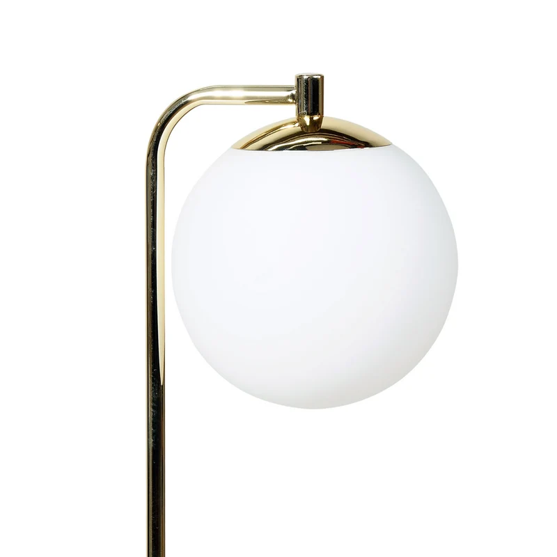 B-Ware Tischleuchte Rico Lampe Glas Metall Gold Weiß 36 cm E14 LED Schalter Tischlampe