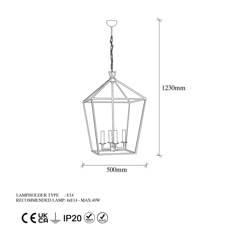 B-Ware Till 13251 Kronleuchter Hängelampe Hängeleuchte Lampe Leuchte Pendellampe Li338