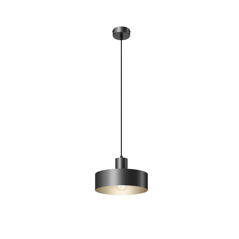 B-Ware Hängeleuchte Lampe Leuchte Hängelampe Deckenlampe Rif aus Metall schwarz Ø 25 cm