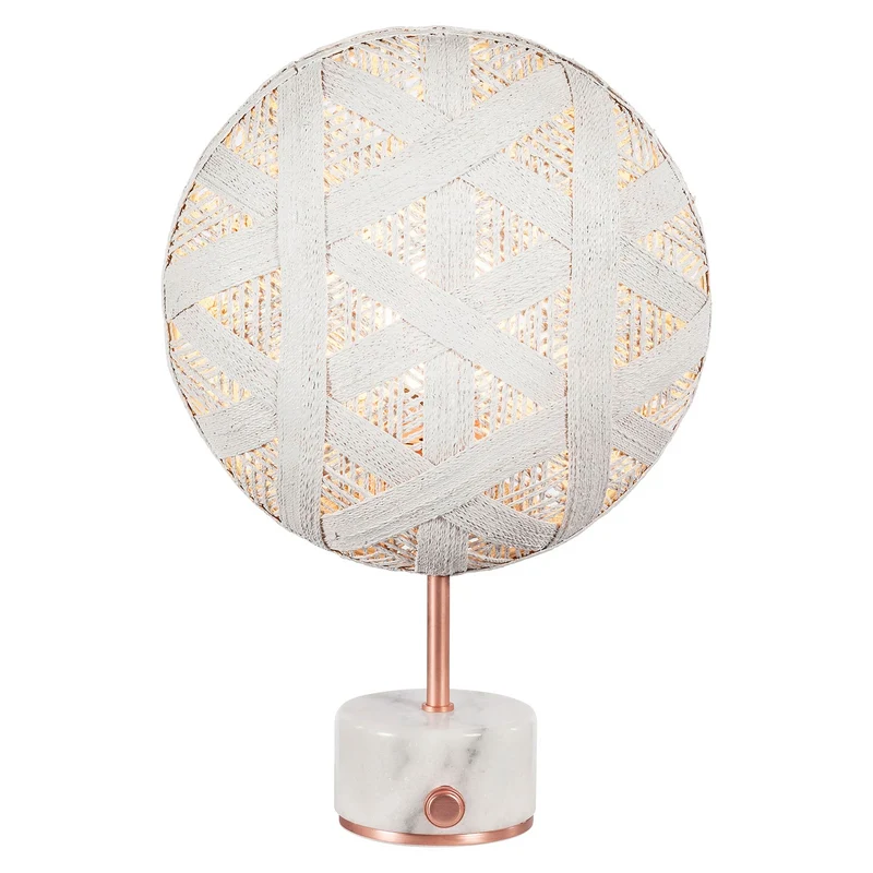 B-Ware Forestier Chanpen S Hexagonal Tisch Tischlampe Tischleuchte Leuchte kupfer/weiß