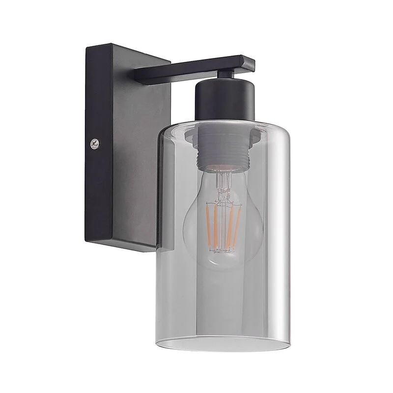 B-Ware Lindby Emavi Wandleuchte Wandlampe Lampe Leuchte Innenraumlampe mit Rauchglas