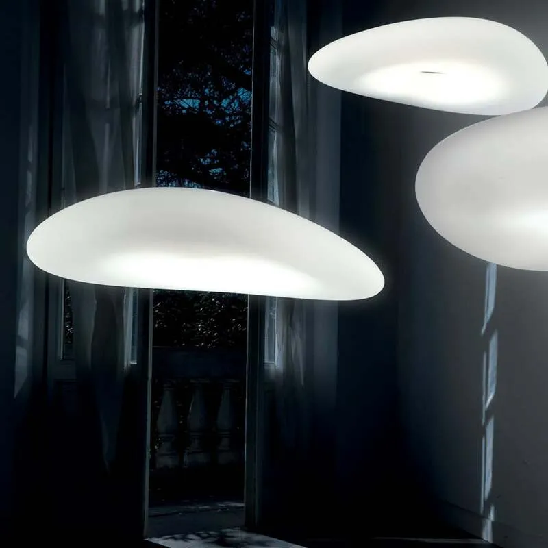 B-Ware Stilnovo Pendelleuchte Hängeleuchte LED Mr Magoo weiß Aluminium Polyethylen 52cm