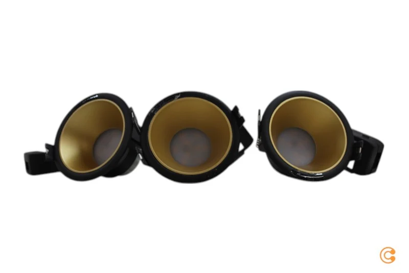 B-Ware Paulmann Spot Einbaustrahler LED Set Leuchte gold schwarz dimmbar warmweiß 3er