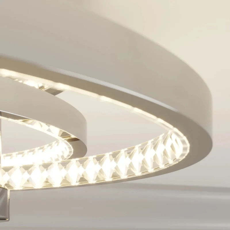 B-Ware Lucande Deckenleuchte Lampe LED chrom transparent Eisen Kristall dimmbar Keely
