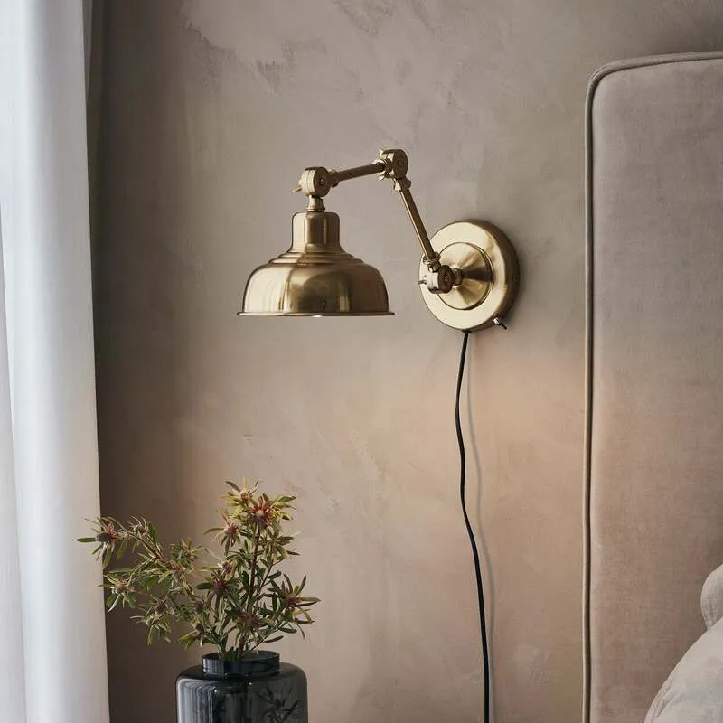 B-Ware Markslöjd Wandleuchte Grimstad LED Wandlampe Eisen messingfarben antik dimmbar