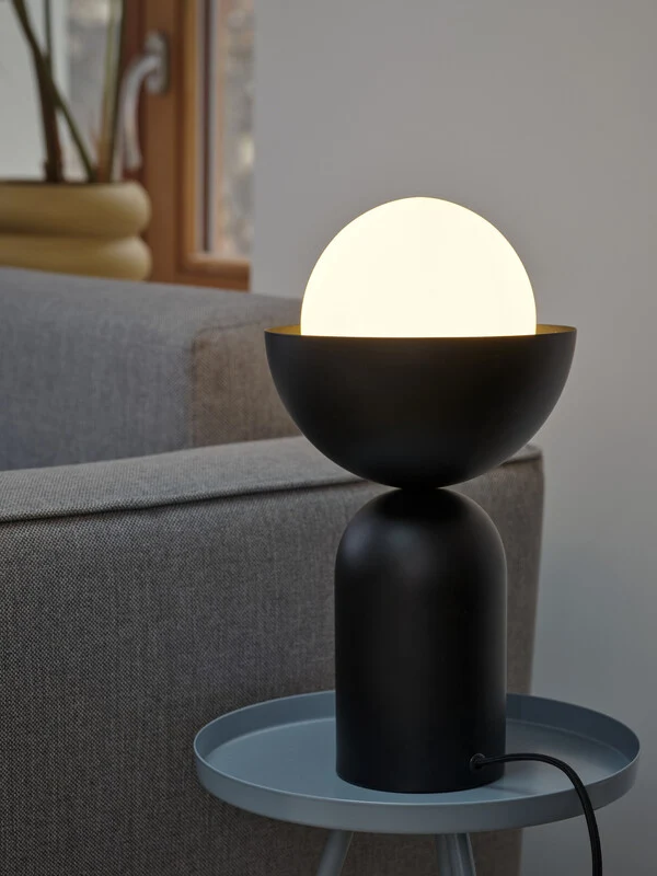 B-Ware OSRAM Tischleuchte Tischlampe Bowl Decor Table E14 LED Leuchte Schwarz Innen