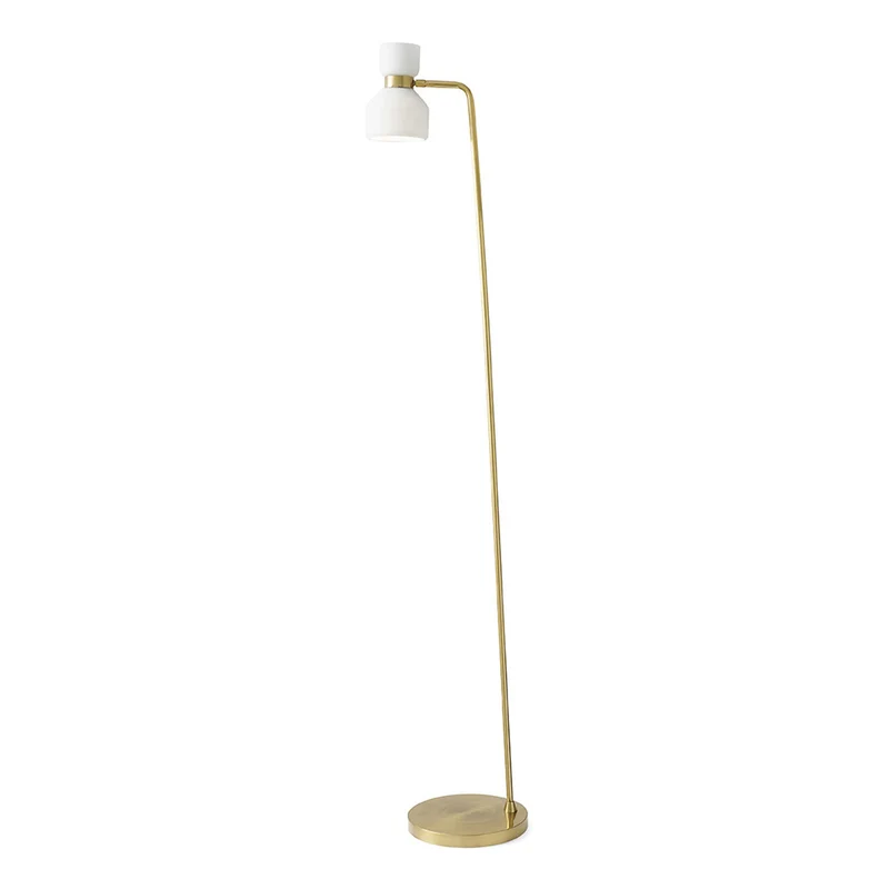 B-Ware miloox by Sforzin Stehleuchte Designer Leuchte Fifty gold-weiß 162cm Metall Glas