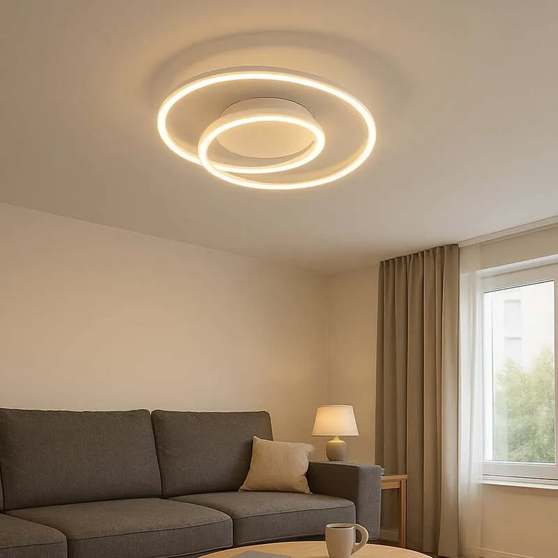 B-Ware FISCHER & HONSEL Deckenlampe HOLY LED Leuchte dimmbar creme Ø49cm Fernbedienung