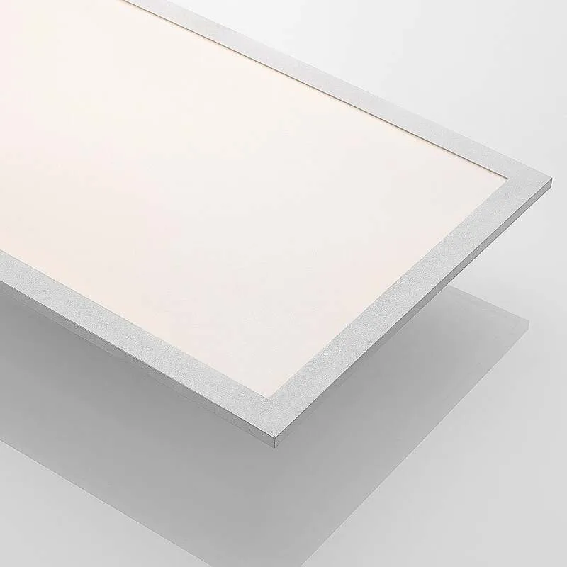 B-Ware Lindby LED-Panel Stenley dimmbar CCT 120x30cm silber weiß 36W 3000-6500K 3000lm