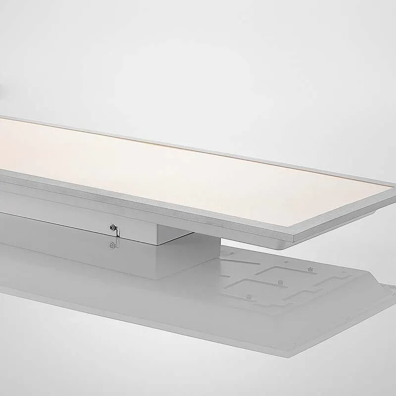 B-Ware Lindby LED-Panel Stenley dimmbar CCT 120x30cm silber weiß 36W 3000-6500K 3000lm