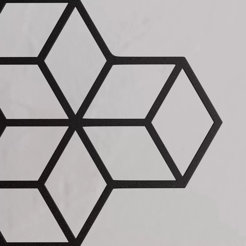 B-Ware Lucande Alexaru Wandleuchte dimmbar Waben Wandlampe schwarz modern Dekolicht