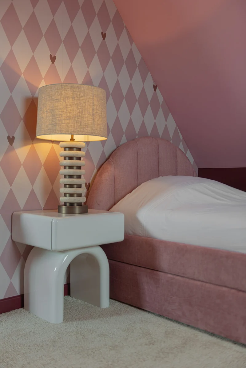 Tischlampe Blair Natural Richmond – Travertin & Eisen, E27