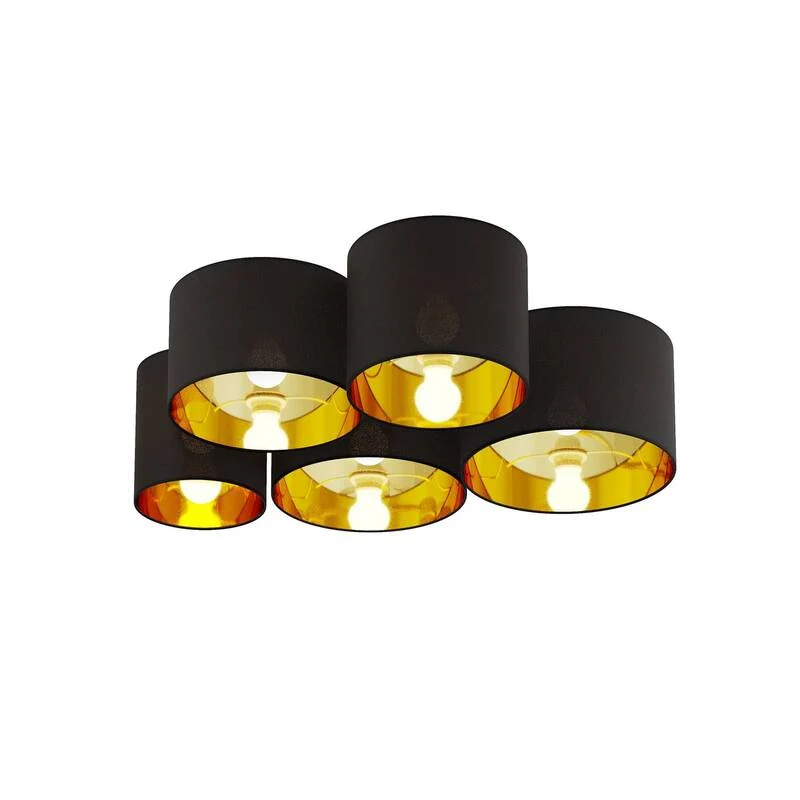 B-Ware Lindby Laurenz Deckenlampe Deckenlampe Lampe Leuchte 5-flmg E27 schwarz gold