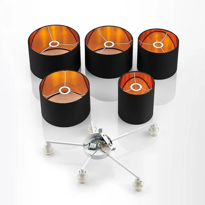 B-Ware Lindby Laurenz Deckenlampe Deckenlampe Lampe Leuchte 5-flmg E27 schwarz gold
