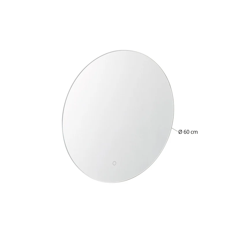 B-Ware Lucande LED-Spiegel Celestiel rund beheizbar CCT Ø 60 cm Wandspiegel Chrom335