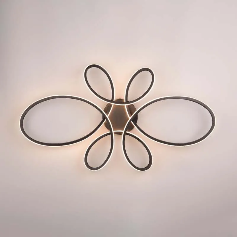 B-Ware Trio Lighting Deckenleuchte Lampe LED Fly schwarz matt geschwungen dimmbar moder