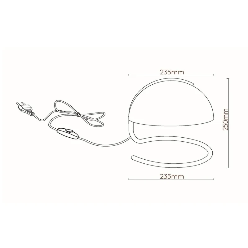 B-Ware Lucide Tischleuchte Cato LED Lampe Retro Leuchte orange messing 25cm Höhe