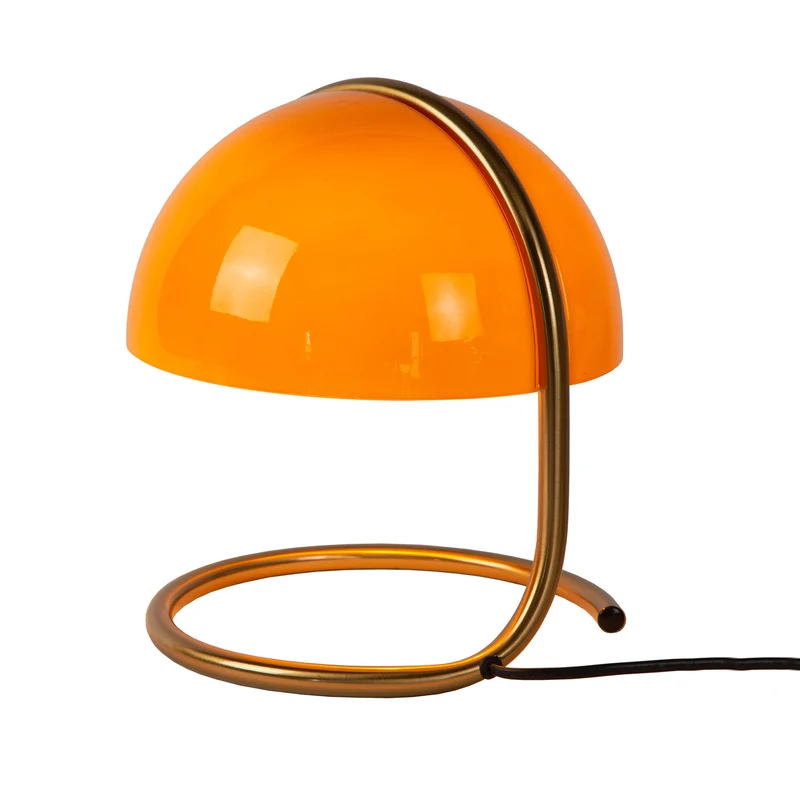 B-Ware Lucide Tischleuchte Cato LED Lampe Retro Leuchte orange messing 25cm Höhe