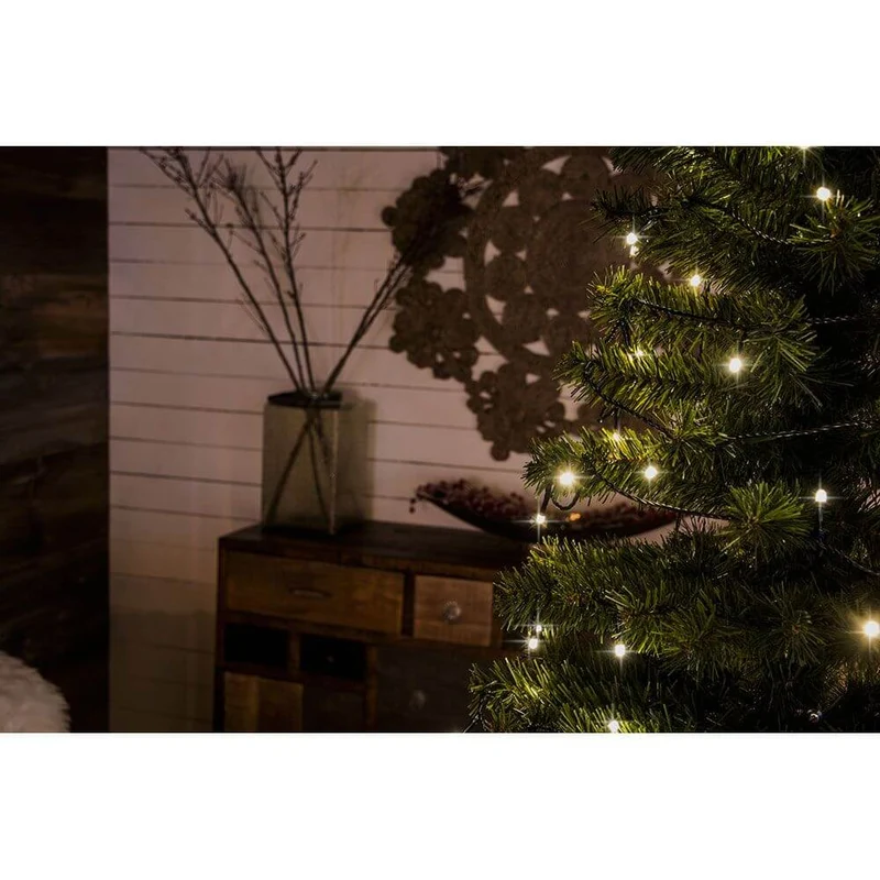 16m Micro LED Lichterkette gefrostet 50 Warmweiße Dioden