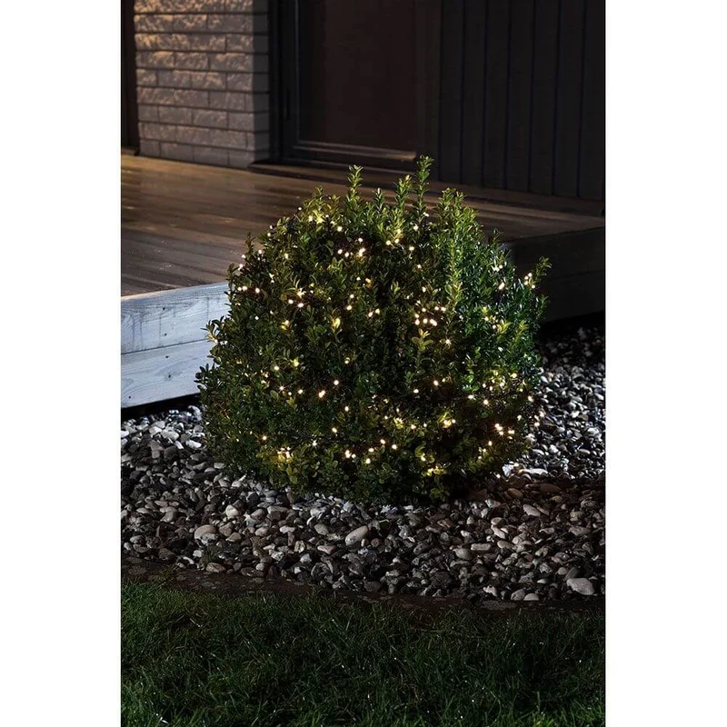 LED Büschelllichterkette Cluster Multifunkiton 240 Warmweiße Dioden batteriebetrieb IP44