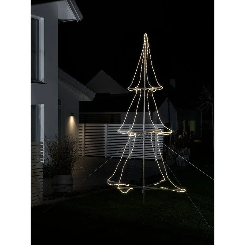 LED Schlauchsilhoutte Tannenbaum 3D klein 216 Warmweiße Dioden IP44