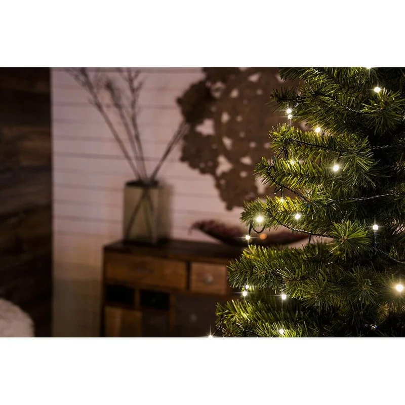12m Micro LED Lichterkette gefrostet 10 Warmweiße Dioden