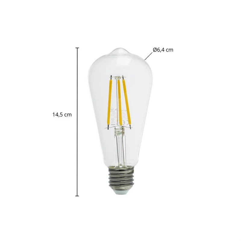 3x B-Ware Arcchio LED Leuchtmittel Filament Rustika E27 3,8W warmweiß 806lm klar 2700K