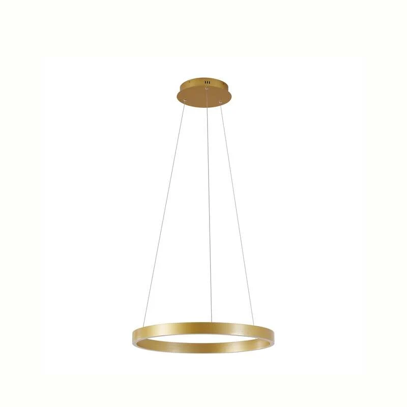 B-Ware Lucande Hängeleuchte Yonam LED Pendelleuchte dimmbar gold 1-flg Ø60cm CCT