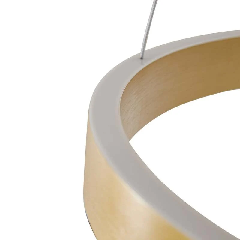 B-Ware Lucande Hängeleuchte Yonam LED Pendelleuchte dimmbar gold 1-flg Ø60cm CCT