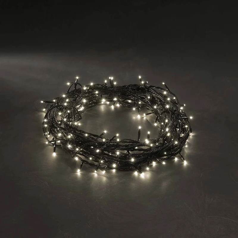 58m Micro LED Lichterkette mit 8 Funktionen 180 Warmweiße Dioden IP44