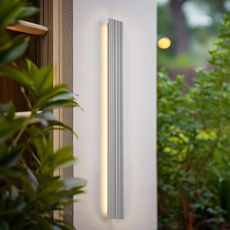 B-Ware Lucande Außenwandleuchte Melira LED Gartenleuchte Lampe grau 100cm IP65 2700K