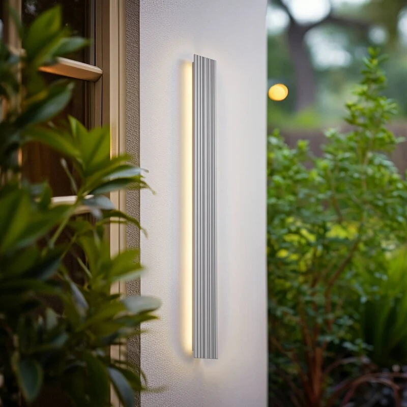 B-Ware Lucande Außenwandleuchte Melira LED Gartenleuchte Lampe grau 100cm IP65 2700K