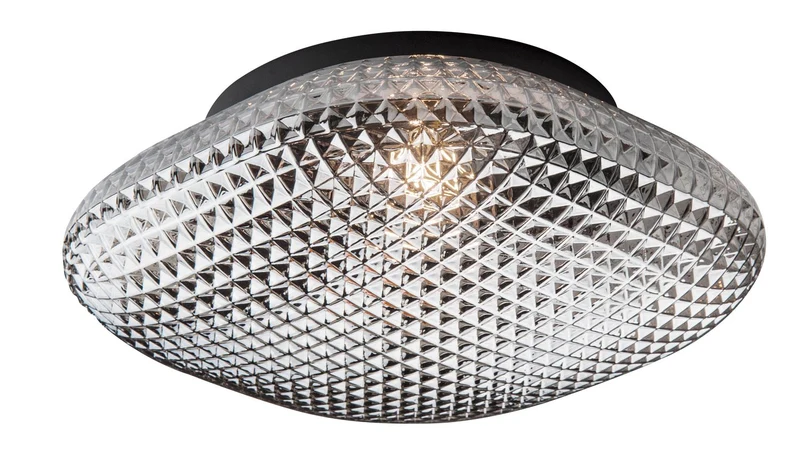 B-Ware Nova Luce Deckenleuchte Deckenlampe SENS E27 LED Rauchigchrom dimmbar IP44 25 cm