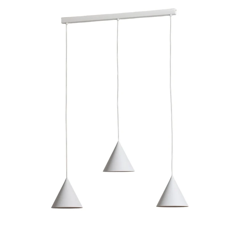 B-Ware TK Lighting Hängeleuchte Pendelleuchte Cono LED weiß dreiflammig 75 cm linear