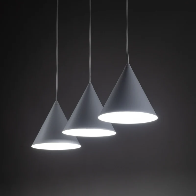 B-Ware TK Lighting Hängeleuchte Pendelleuchte Cono LED weiß dreiflammig 75 cm linear