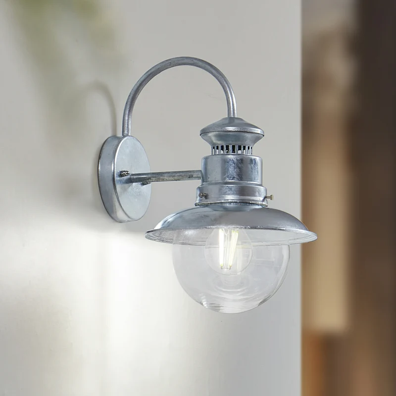B-Ware Lindby Außenwandleuchte Celinor LED Gartenlampe Wandleuchte dimmbar silber