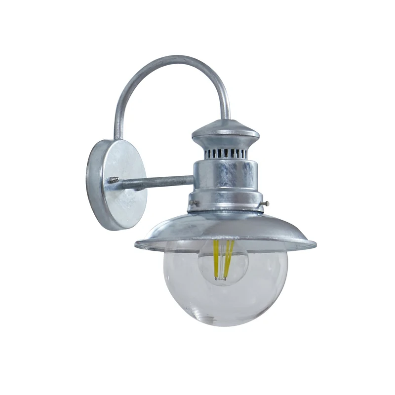 B-Ware Lindby Außenwandleuchte Celinor LED Gartenlampe Wandleuchte dimmbar silber