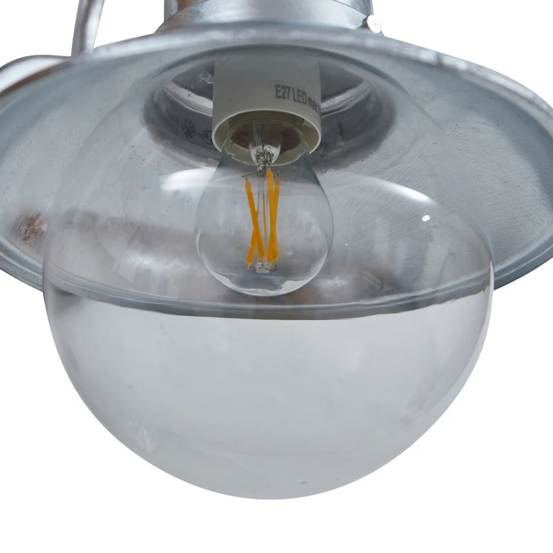 B-Ware Lindby Außenwandleuchte Celinor LED Gartenlampe Wandleuchte dimmbar silber