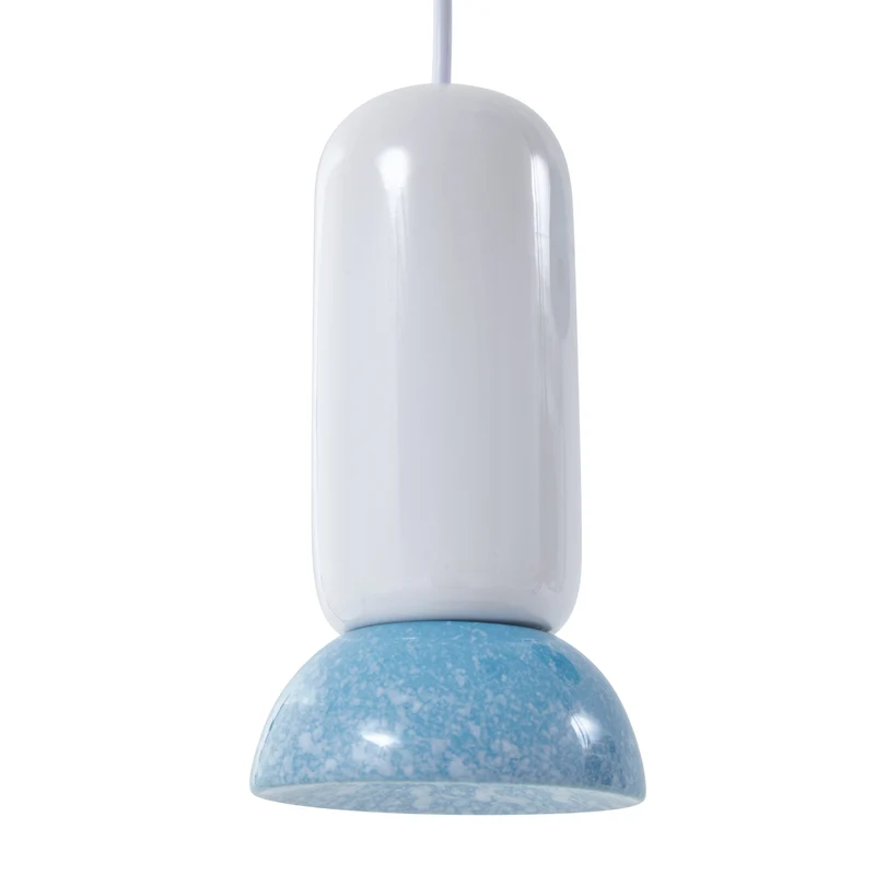 B-Ware Lindby Hängeleuchte Kerimi LED Pendelleuchte Lampe dimmbar creme blau 3-flammig
