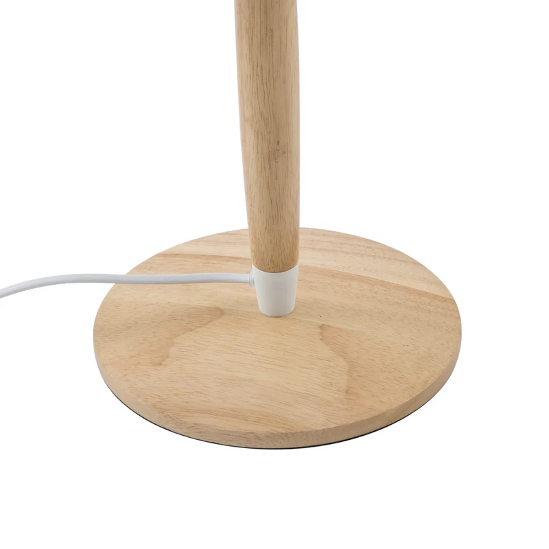 B-Ware Lucande Tischleuchte Leuchte Tischlampe Lampe Ellorin weiß Holz Ø 37 cm E27
