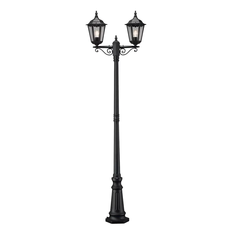 B-Ware Konstsmide Mastleuchte Firenze Stehlampe Straßenlaterne Lampe 2-flammig schw67